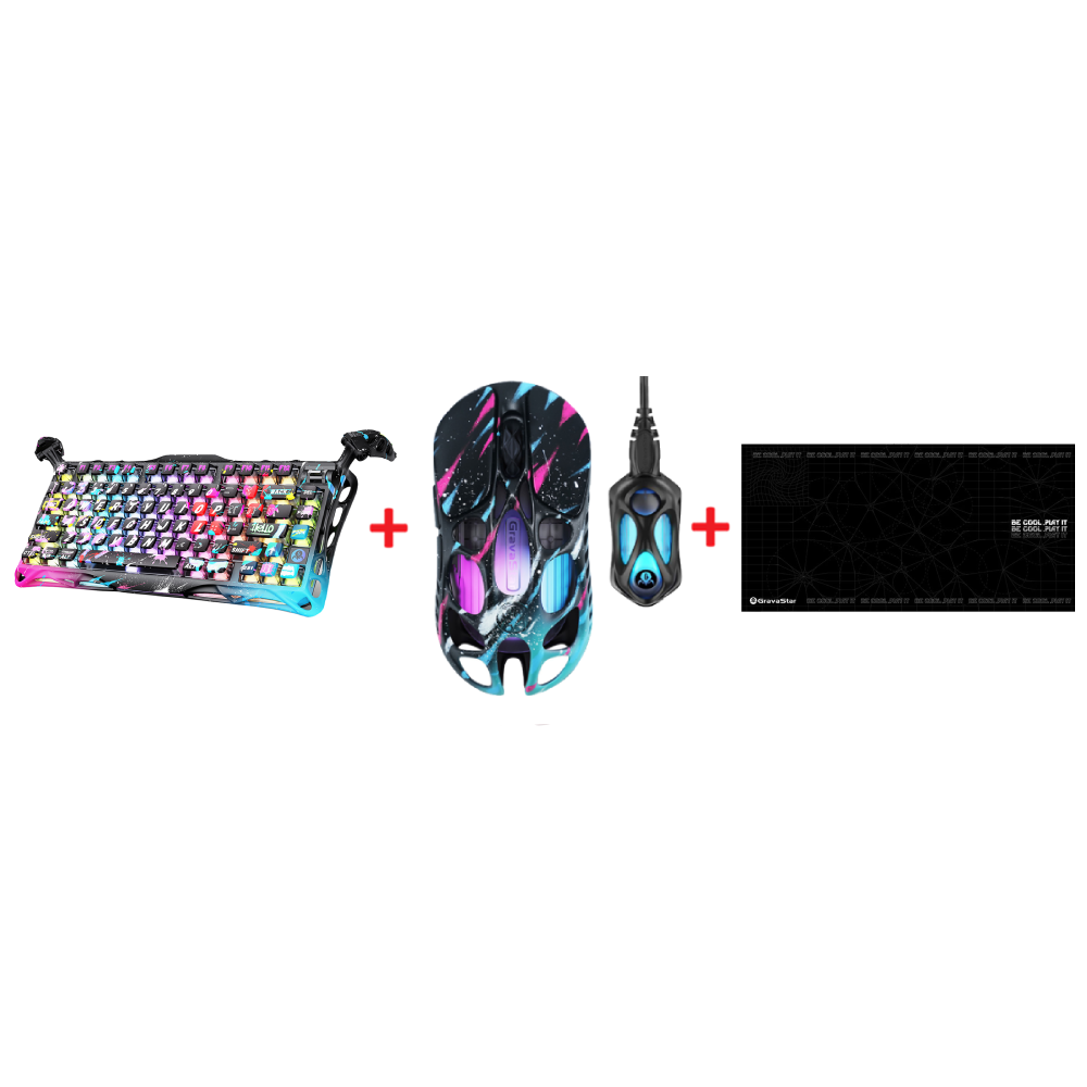 GravaStar Mercury V75 Pro Klavye + GravaStar Mercury XPro Mouse + GravaStar Mouse Pad Bundle Paket