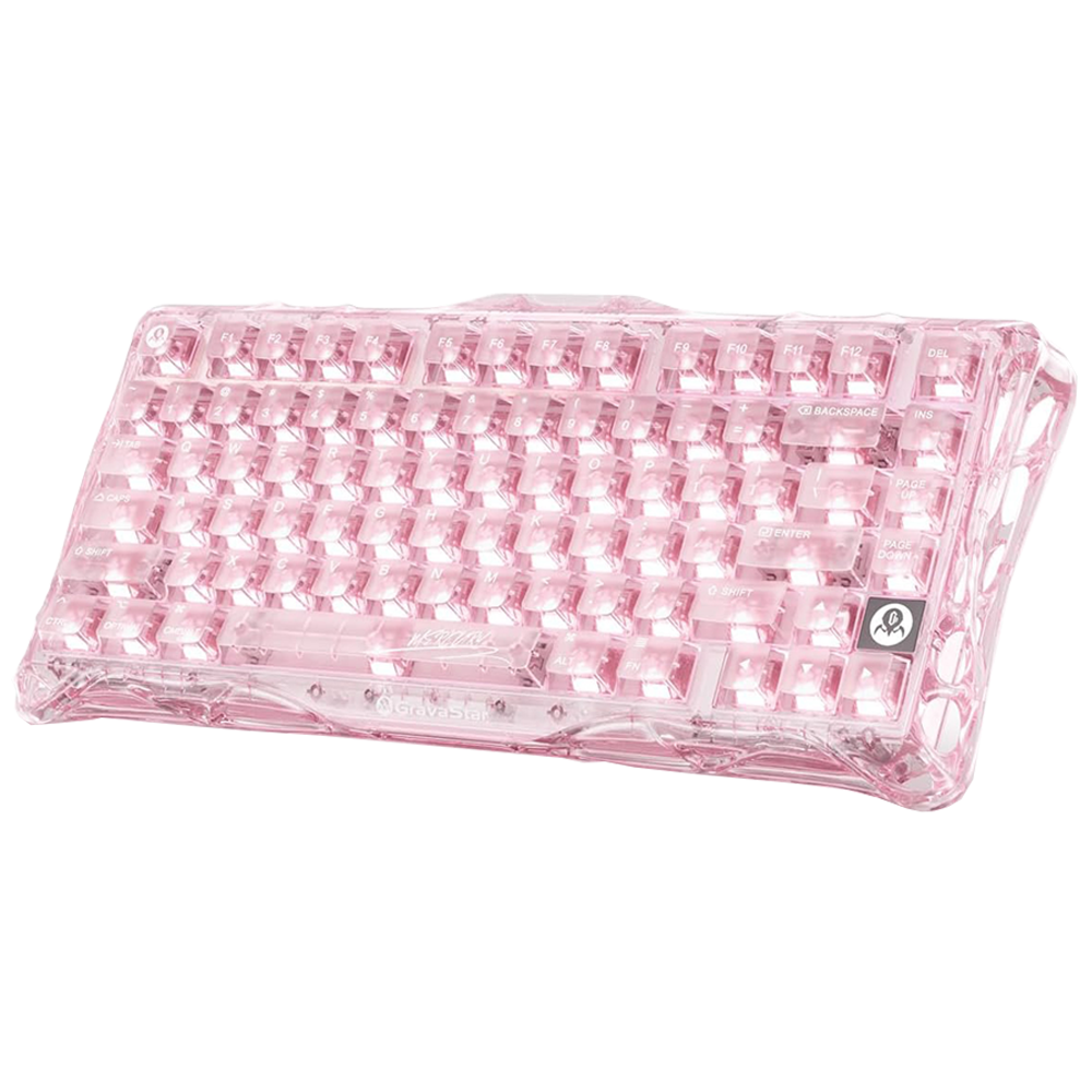 GravaStar Mercury K1 Lite RGB Linear Switch Crystal Rose Kablosuz Gaming Klavye