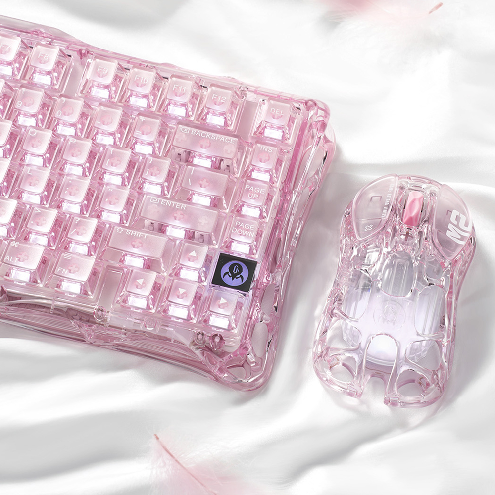 GravaStar Mercury K1 Lite RGB Linear Switch Crystal Rose Kablosuz Gaming Klavye