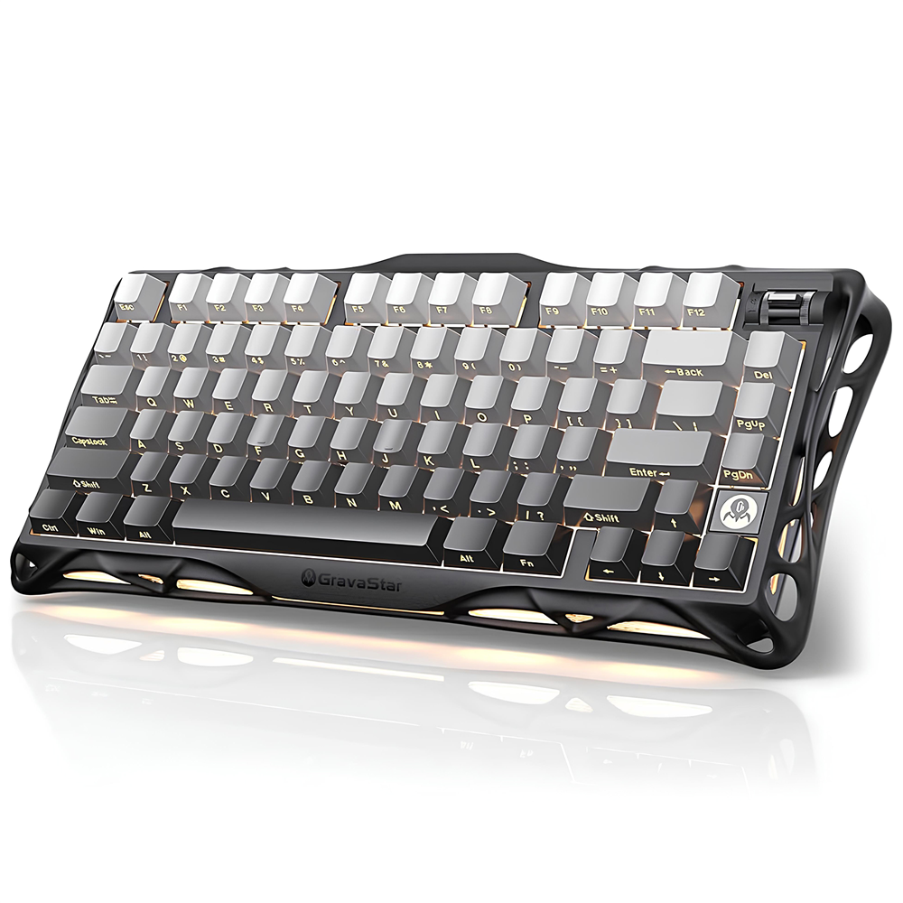 GravaStar Mercury K1 RGB Linear Key Switch İngilizce Q Gradient Black Kablosuz Gaming Klavye