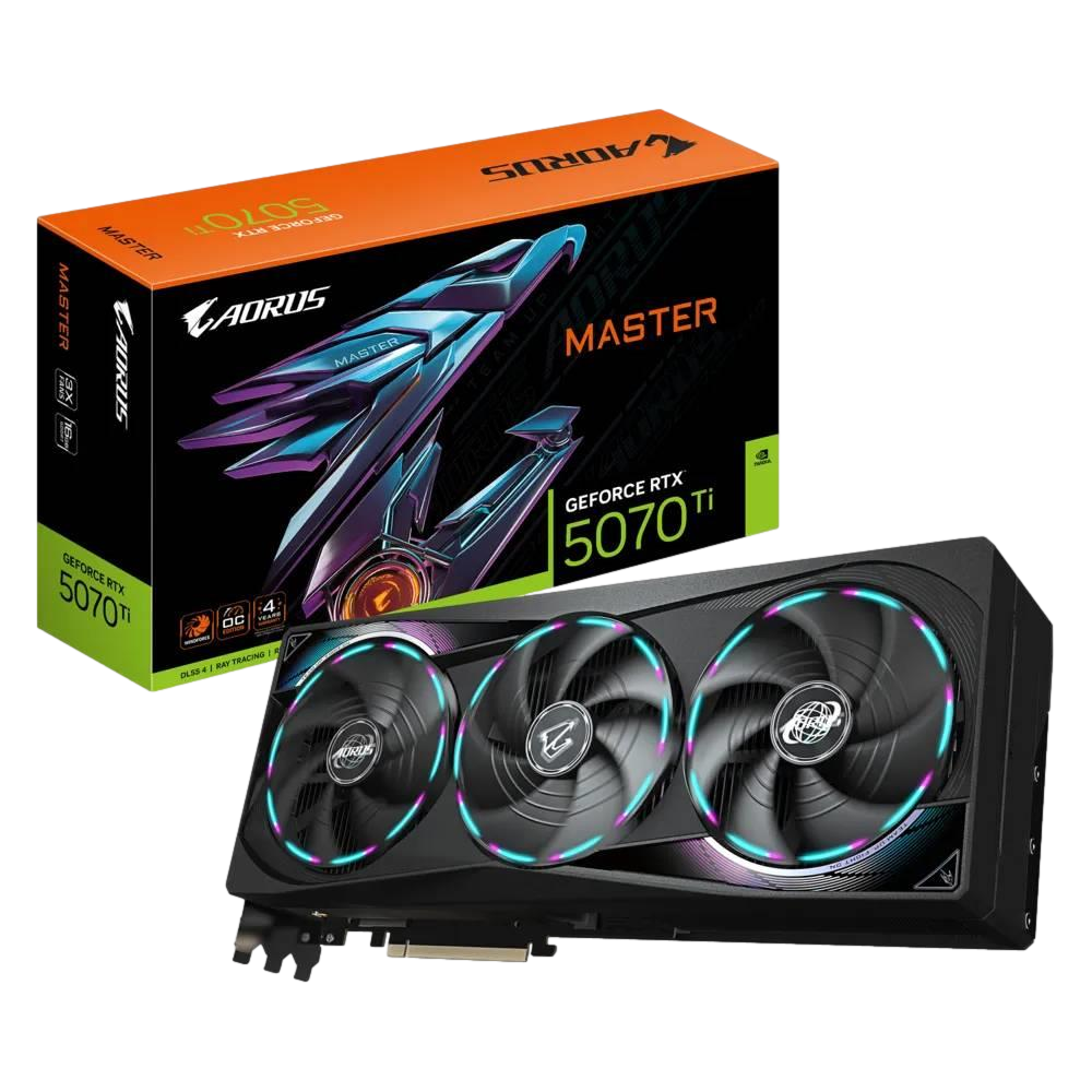 GIGABYTE AORUS GeForce RTX 5070 Ti MASTER 16G GDDR7 DLSS 4 256 Bit Ekran Kartı