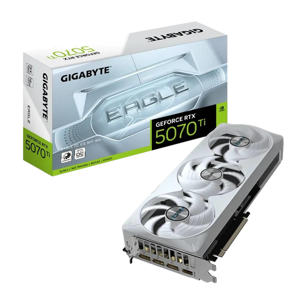 GIGABYTE GeForce RTX 5070 Ti EAGLE OC ICE SFF 16G GDDR7 DLSS 4 256 Bit Ekran Kartı görsel 1
