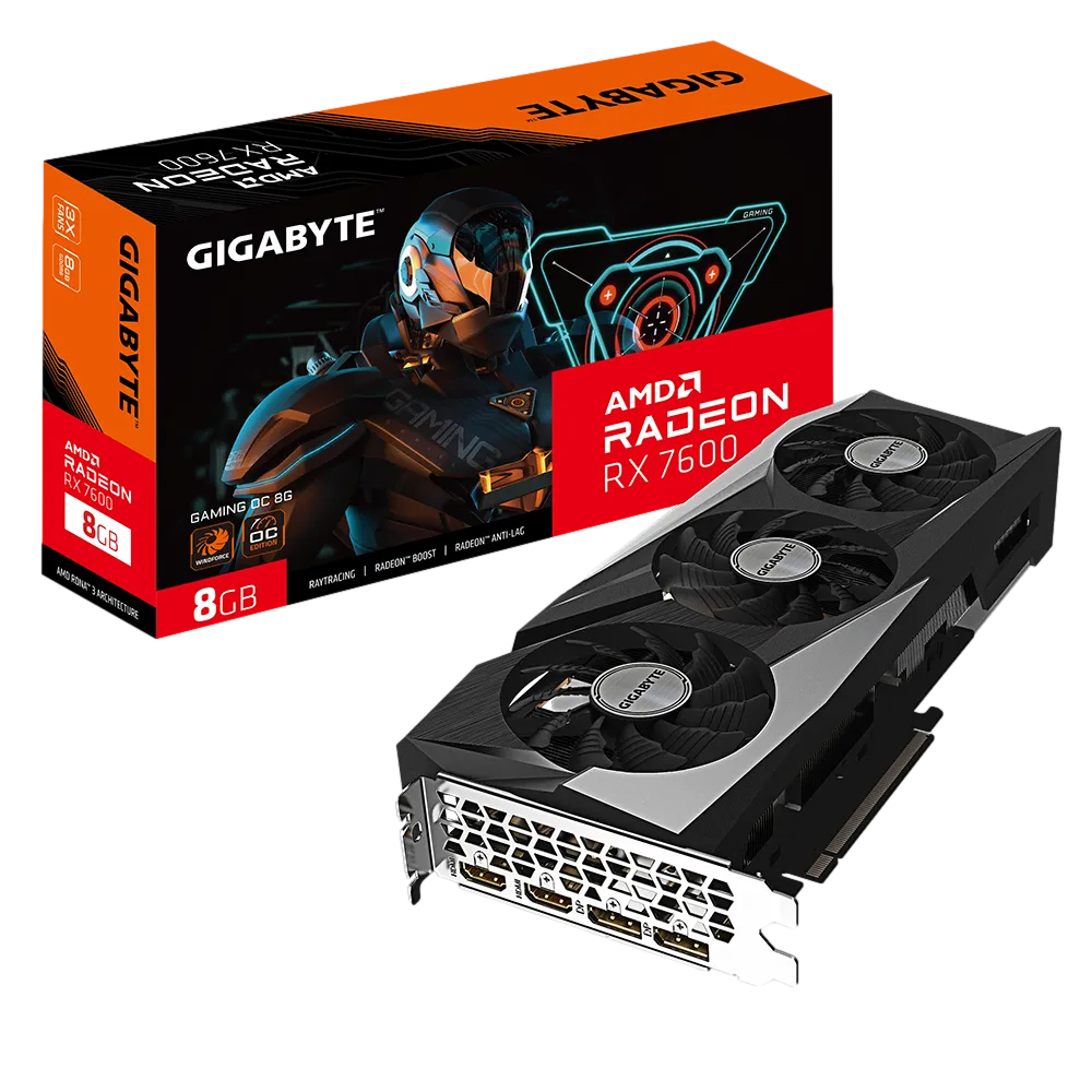GIGABYTE Radeon RX 7600 GAMING OC 8GB GDDR6 128 Bit Ekran Kartı