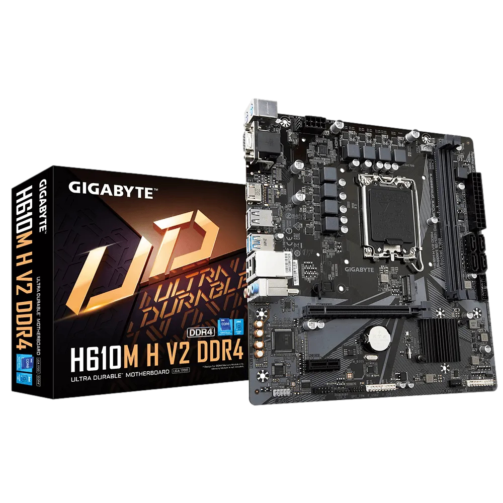 GIGABYTE H610M H V2 3200MHz DDR4 Soket 1700 M.2 USB 3.2 HDMI D-Sub mATX Anakart