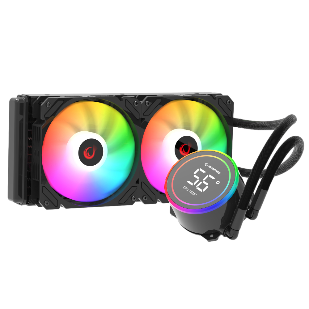Rampage HELIOS C15 ARGB Sıcaklık Göstergeli 240mm İşlemci Sıvı Soğutucu görsel 1