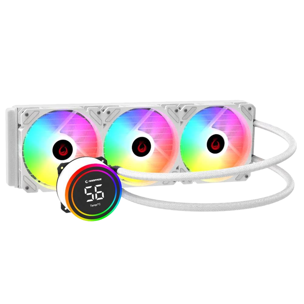 Rampage HELIOS C17 ARGB Sıcaklık Göstergeli 360mm Beyaz İşlemci Sıvı Soğutucu görsel 1