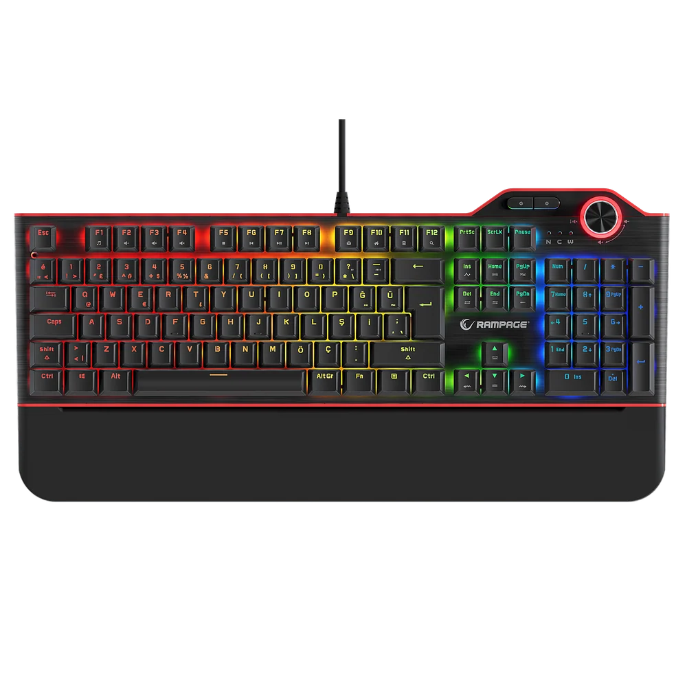 Rampage HYDRA R6 Red Switch RGB Kablolu Siyah Mekanik Gaming Klavye