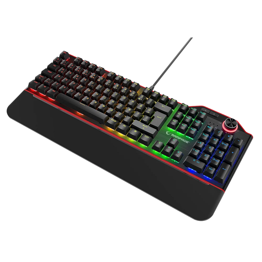 Rampage HYDRA R6 Red Switch RGB Kablolu Siyah Mekanik Gaming Klavye