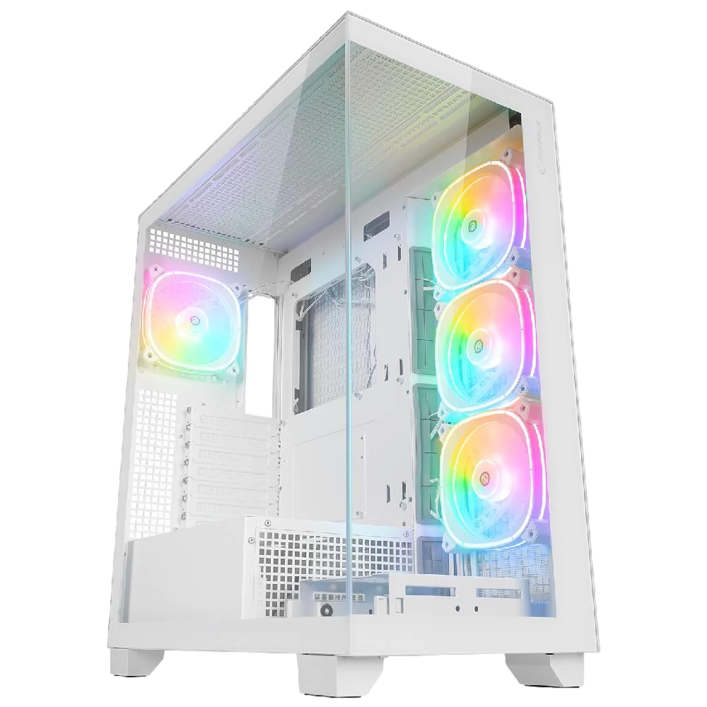 Rampage HYDRA V1 ARGB USB3.0 Tempered Glass Beyaz E-ATX Gaming Kasa görsel 1