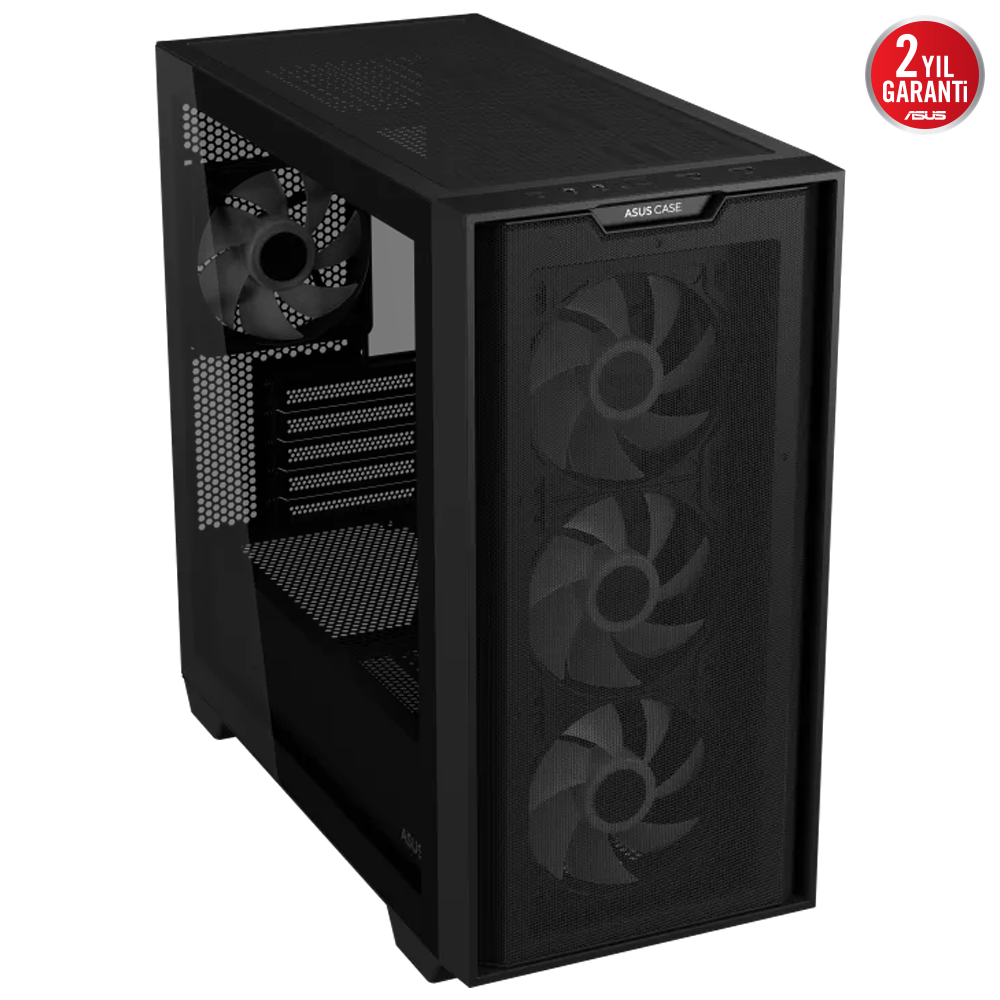 ASUS A21 PLUS 750W 80+ Gold Tempered Glass ARGB Siyah USB 3.2 mATX Kasa