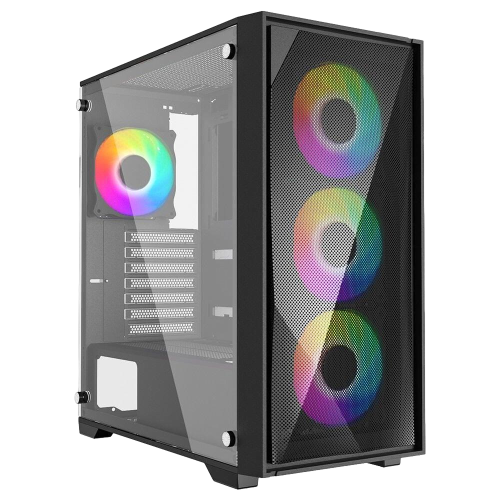 PowerBoost PB-P711B USB 3.0 Mesh FRGB Gaming ATX Mid Tower Kasa görsel 1