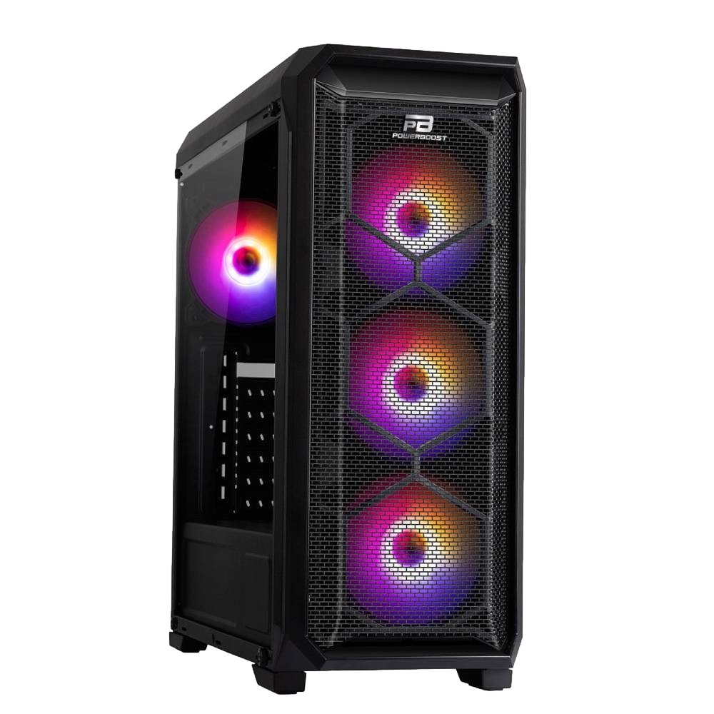 POWER BOOST VK-P15B 600W 80+ ARGB USB 3.0 Mesh Panel Mid Tower Kasa