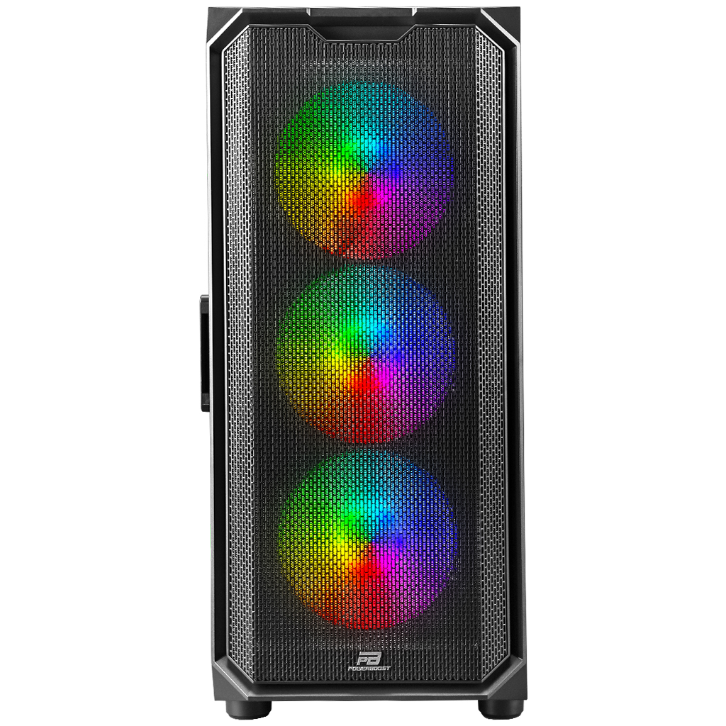 PowerBoost VK-K521B 650W 80+ USB 3.0 Mesh RGB ATX Mid Tower Kasa