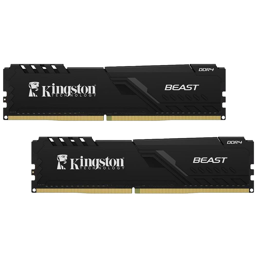 Kingston 16GB (2x8GB) Beast Siyah 3200Mhz CL16 DDR4 Dual Kit Ram görsel 1