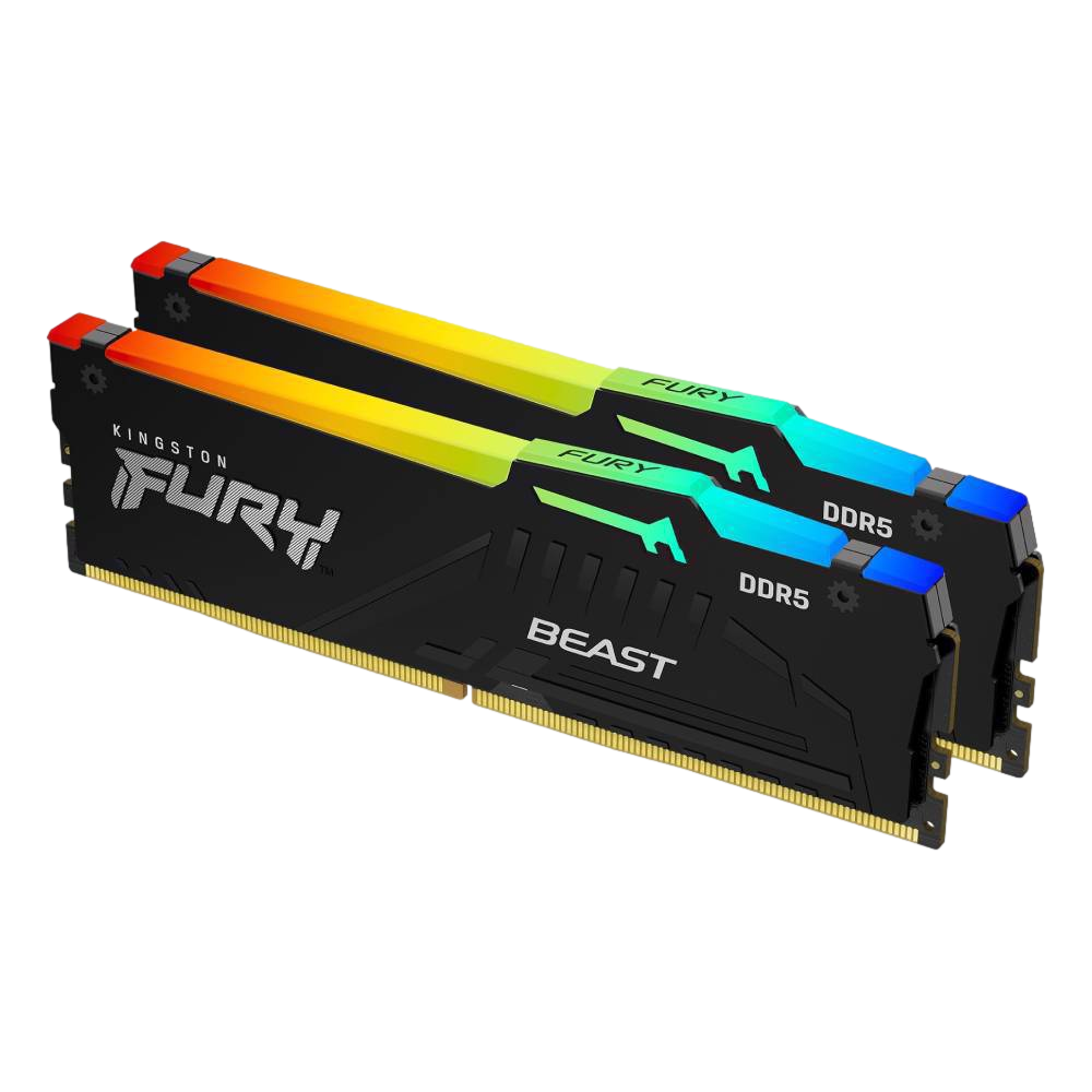 Kingston 16GB(2X8GB) Beast RGB 6000Mhz CL40 DDR5 Dual Kit Ram görsel 1