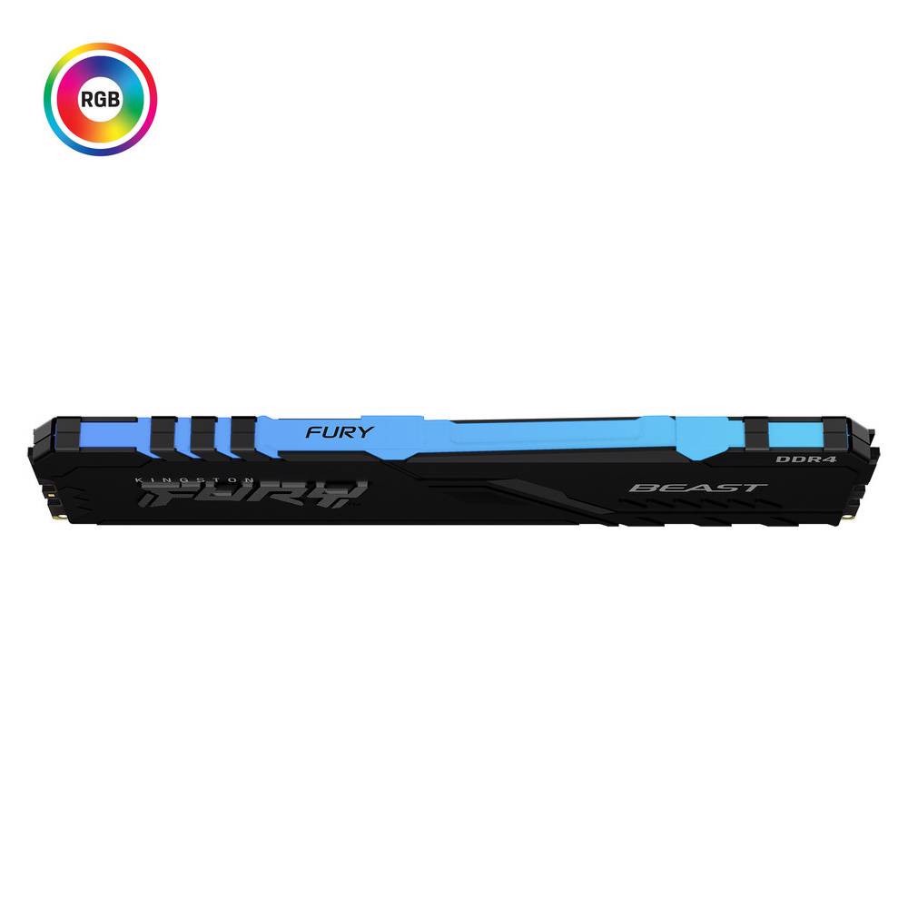 Kingston 8GB FURY Beast RGB 3200 MHz CL16 DDR4 Single Kit Ram