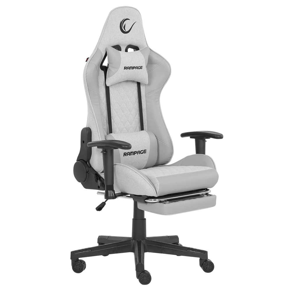 Rampage KL-R27 Elemental Ayak Dayamalı Gri/Karbon Oyuncu Koltuğu