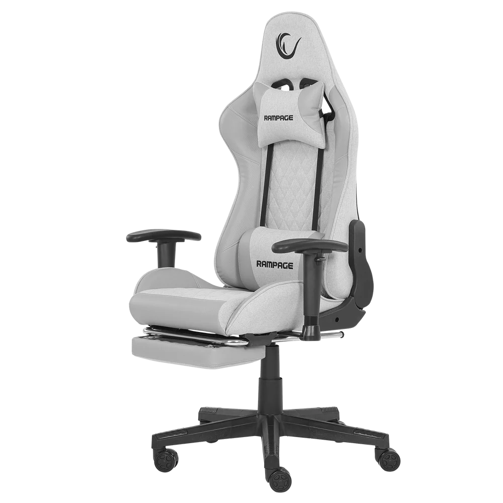 Rampage KL-R27 Elemental Ayak Dayamalı Gri/Karbon Oyuncu Koltuğu