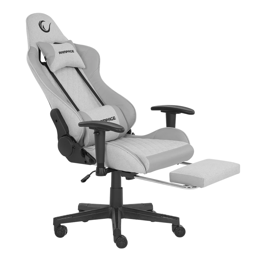 Rampage KL-R27 Elemental Ayak Dayamalı Gri/Karbon Oyuncu Koltuğu