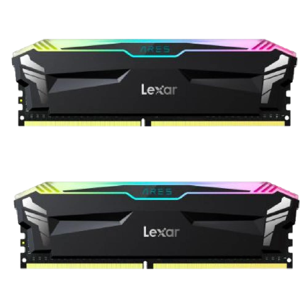 Lexar 32GB (2x16GB) Ares RGB 3600MHz CL18 DDR4 Siyah Dual Kit Ram görsel 1