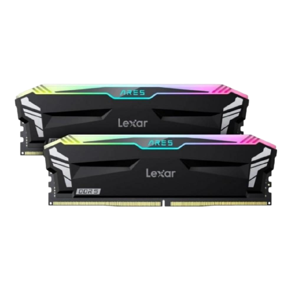 Lexar 32GB (2x16GB) Ares RGB 6000MHz CL30 XMP/EXPO DDR5 Siyah Dual Kit Ram görsel 1