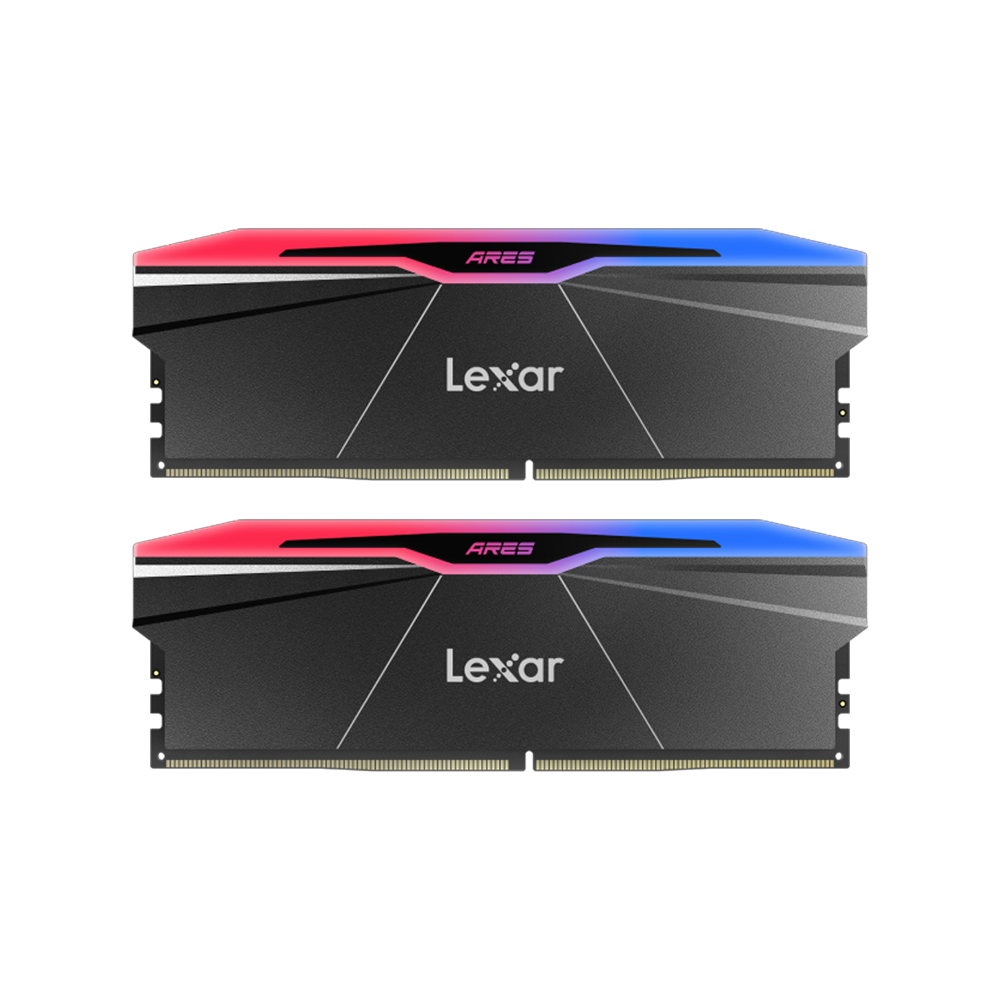 Lexar 32GB (2x16GB) ARES RGB 8000MHz CL38 XMP/EXPO DDR5 Siyah Dual Kit Ram görsel 1
