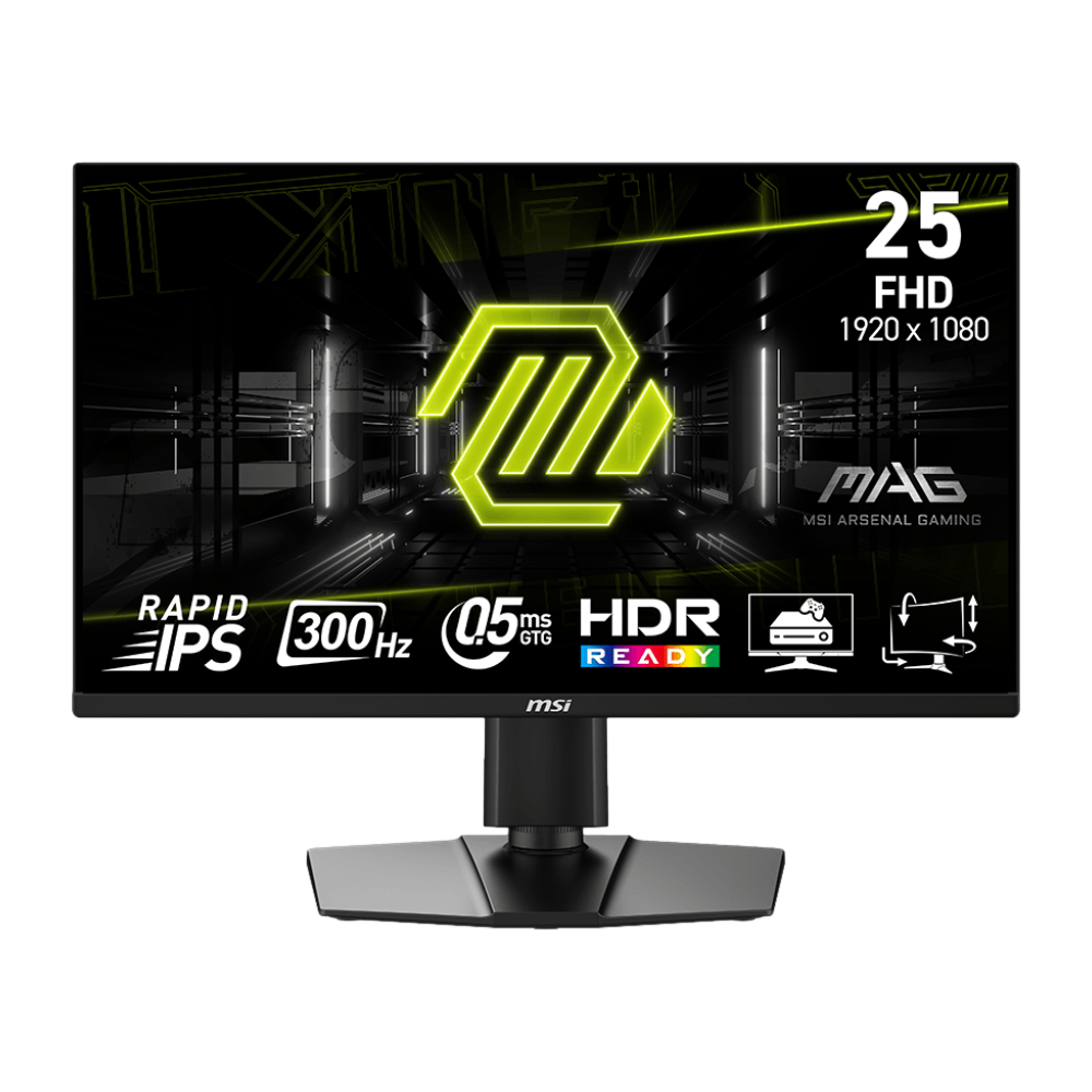 MSI MAG 255PXF 24.5" 300Hz 0.5ms HDMI DP HDR Ready FreeSync Premium Pivot FHD Rapid IPS Gaming Monitör