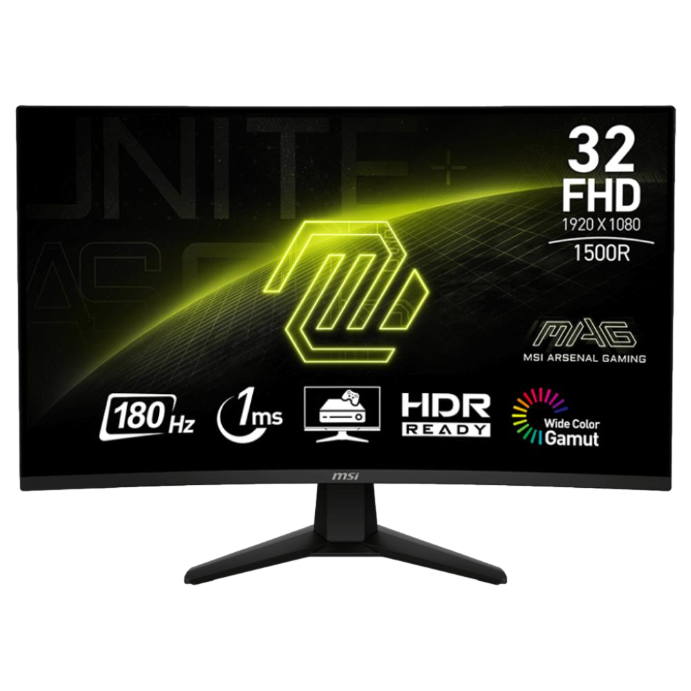 MSI MAG 32C6 31.5" 180Hz 1ms HDMI DP AdaptiveSync HDR Ready FHD VA Curved Gaming Monitör