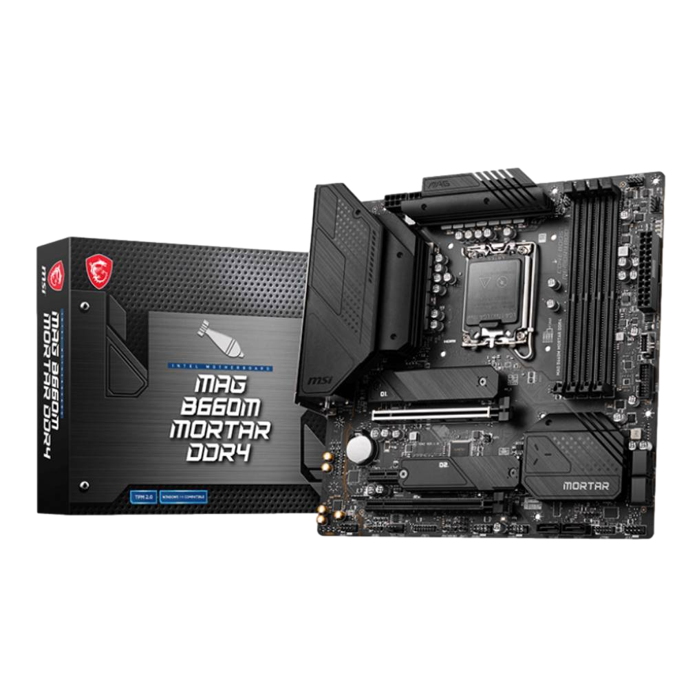 MSI MAG B660M MORTAR 4800MHz(OC) DDR4 Soket 1700 M.2 HDMI DP mATX Anakart görsel 1