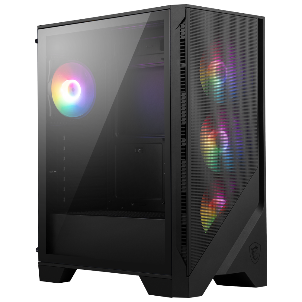 MSI MAG FORGE 121A B75 PCIE5 II 750W 80+ Bronze Tempered Glass RGB Siyah ATX Bilgisayar Kasası
