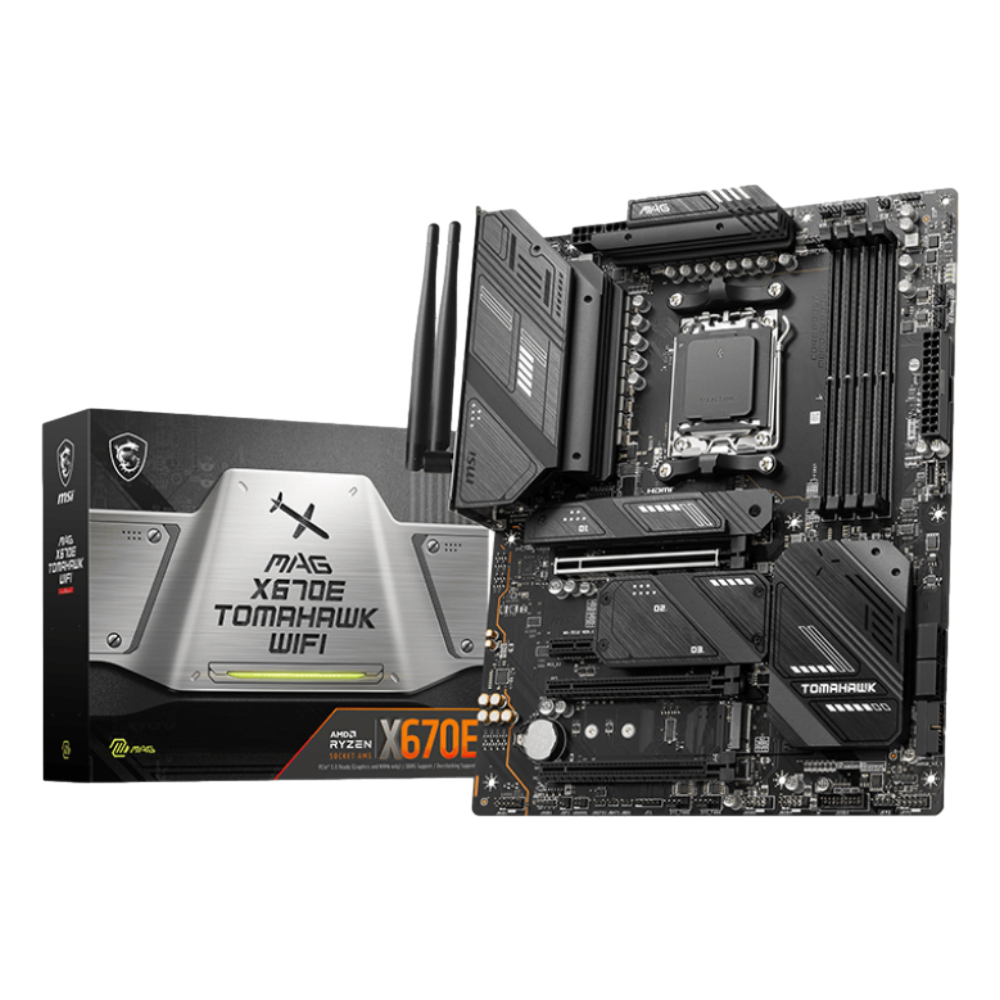 MSI MAG X670E TOMAHAWK WIFI 6600MHz(OC) DDR5 Soket AM5 M.2 HDMI DP ATX Anakart görsel 1
