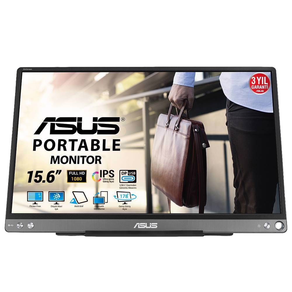 ASUS ZENSCREEN MB16ACE 15.6 5ms USB IPS Taşınabilir Monitör