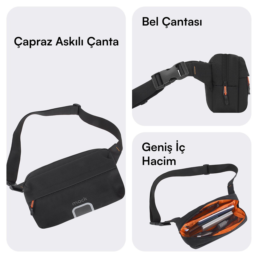 MACK Explor Crossbody Siyah Seyahat Çantası