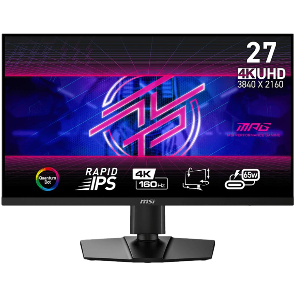 MSI MPG 274URF QD 27" 60Hz 0.5ms HDMI DP USB 2.0 Type-C(65W) FreeSync Premium Pivot HDR400 UHD Rapid IPS Gaming Monitör