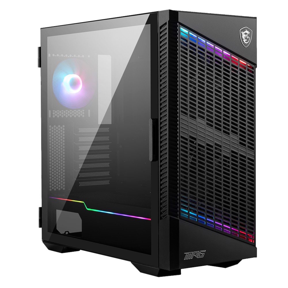 MSI MPG VELOX 100P AIRFLOW A-RGB USB-C 2xUSB 3.2 Tempered Glass Siyah ATX Mid Tower Kasa