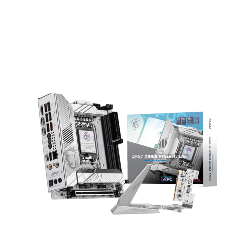 MSI MPG Z890I EDGE TI WIFI 8600MHz OC DDR5 Soket 1851 M.2 USB-C Thunderbolt4 HDMI Mini-ITX Anakart