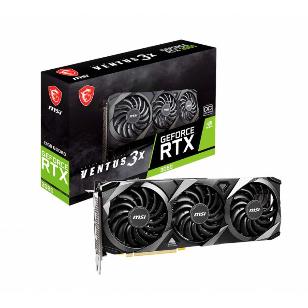 MSI GeForce RTX 3060 VENTUS 3X 12G OC 12GB GDDR6 192 Bit LHR Ekran Kartı
