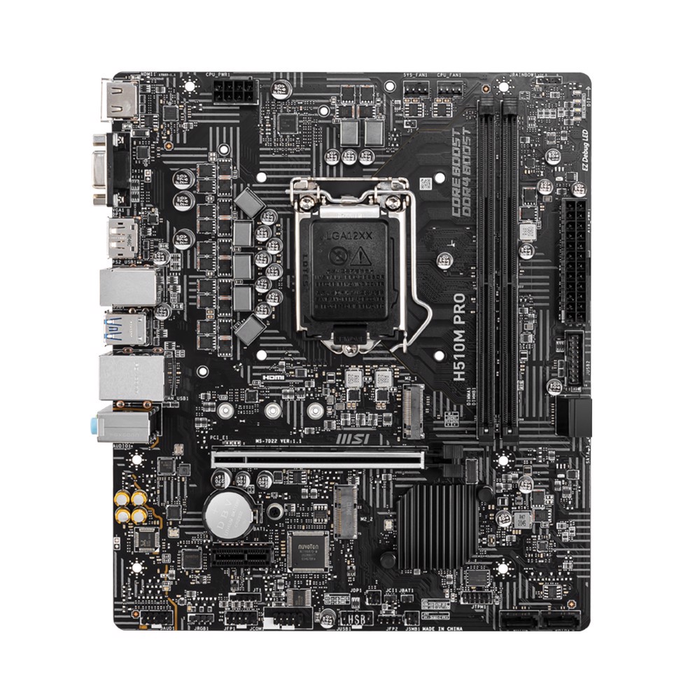 MSI H510M PRO 3200MHz(OC) DDR4 Soket 1200 M.2 HDMI mATX Anakart