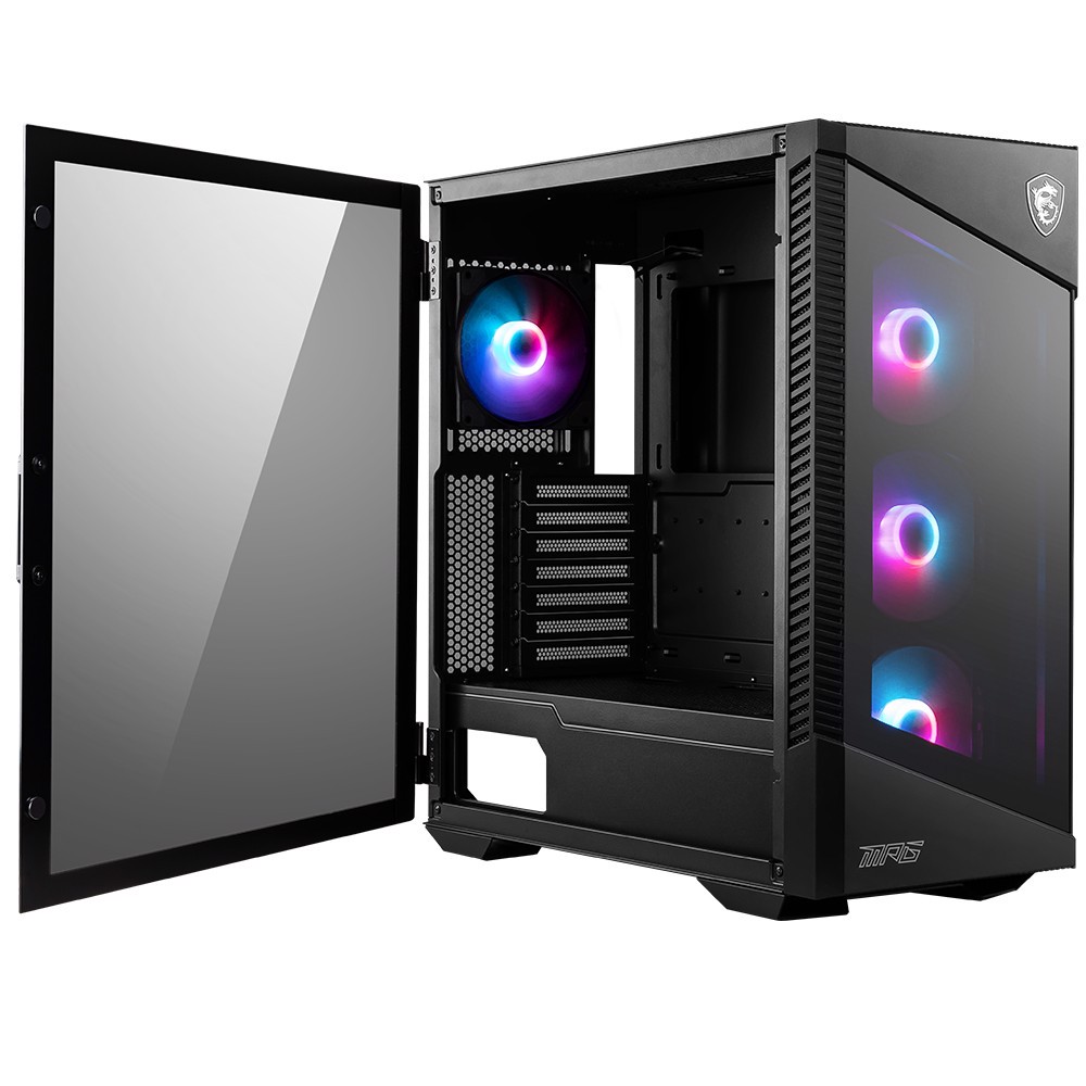 MSI MPG VELOX 100R A-RGB USB-C 2xUSB 3.2 Tempered Glass Siyah ATX Mid Tower Kasa