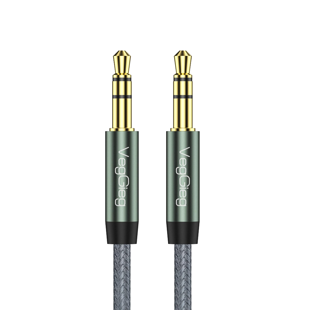 VegGieg 3.5mm Jack TRS Hi-Fi Örgülü AUX Ses Kablosu 2 Metre