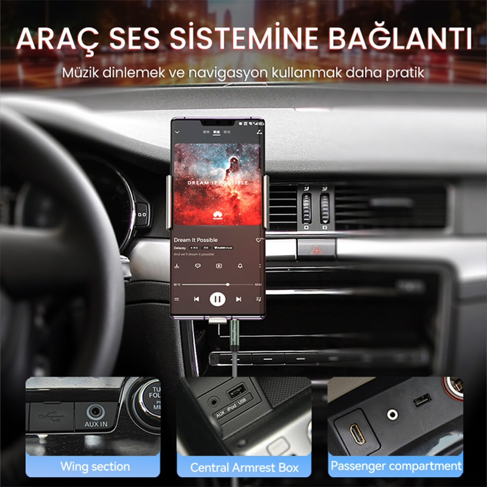 VegGieg 3.5mm Jack TRS Hi-Fi Örgülü AUX Ses Kablosu 2 Metre