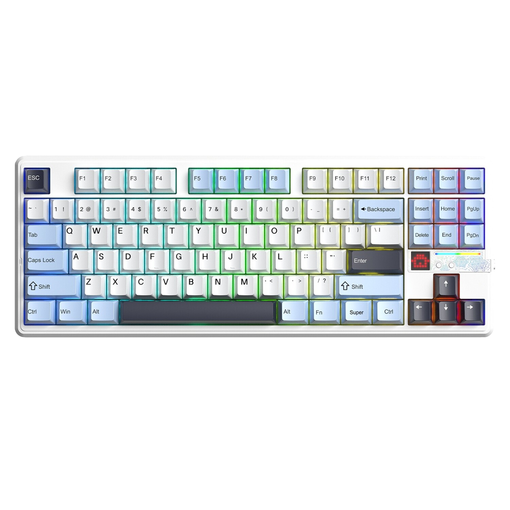 Aula F87 Pro V2 RGB Mekanik TKL Star Vector Switch Lacivert Kablosuz Gaming Klavye