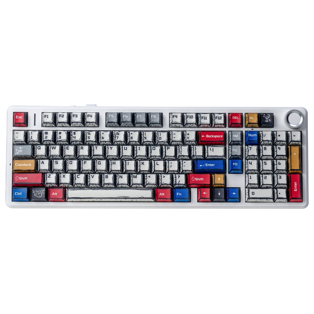 Aula F99 Pro 3 Modlu RGB Hot Swap Mekanik Star Vector Switch Comic Kablosuz Gaming Klavye