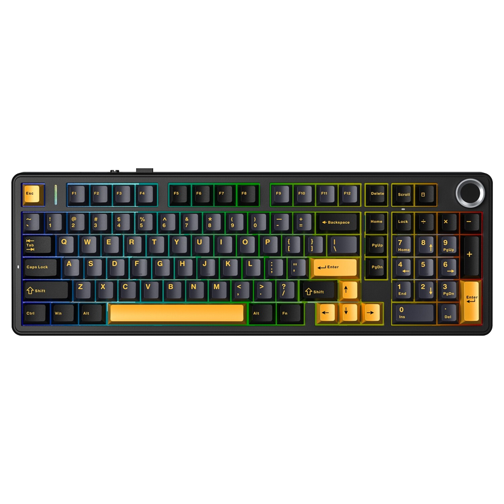 Aula F99 Pro 3 Modlu RGB Hot Swap Mekanik Star Vector Switch Siyah Kablosuz Gaming Klavye