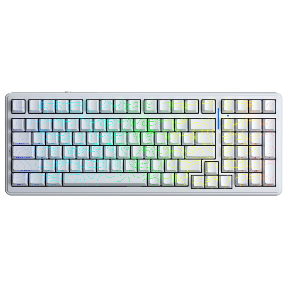 Aula F99 Star Vector Switch Hot Swap RGB Desenli Beyaz Kablosuz Mekanik Gaming Klavye