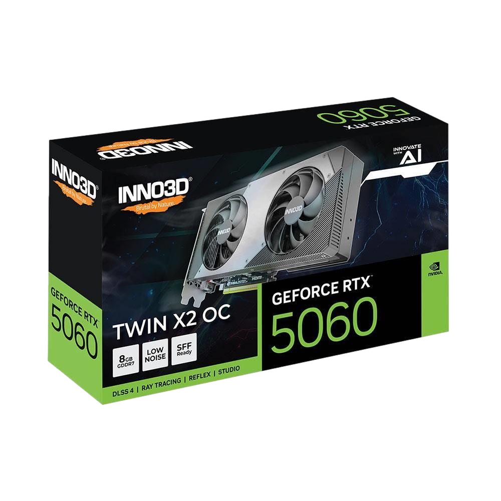 INNO3D GeForce RTX 5060 TWIN X2 OC 8GB GDDR7 128bit DLSS 4 Ekran Kartı görsel 1