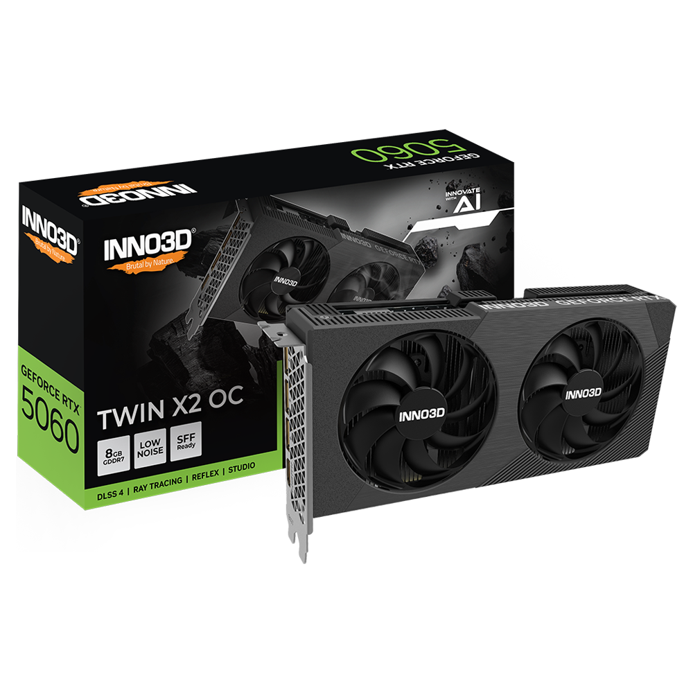 NNO3D GeForce RTX 5060 TWIN X2 OC V2 8GB GDDR7 128Bit DLSS 4 Ekran Kartı