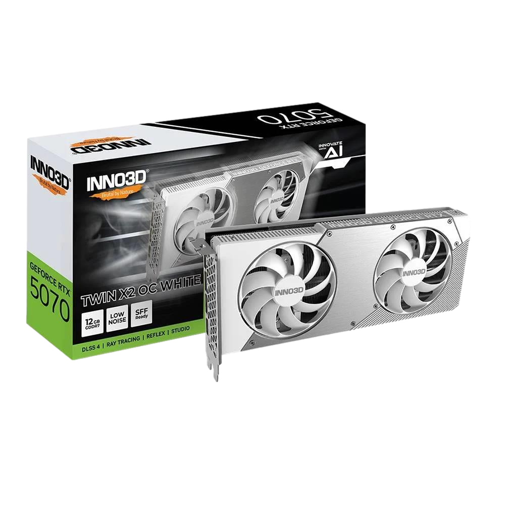 INNO3D GeForce RTX 5070 TWIN X2 OC WHITE 12GB GDDR7 192Bit DLSS 4 Ekran Kartı