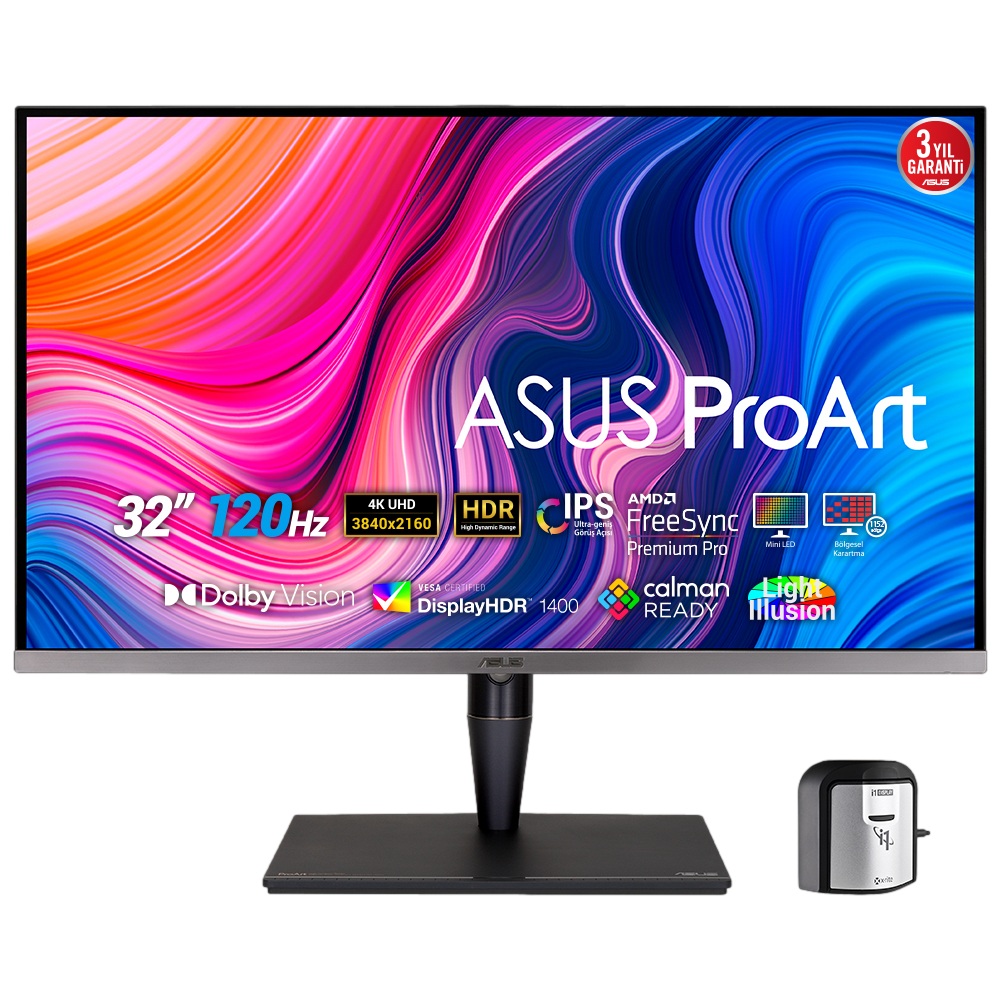 ASUS 32" ProArt Display PA32UCG 120Hz 5ms DP 3xHDMI HDR IPS UHD Profesyonel Adaptive-Sync Monitör