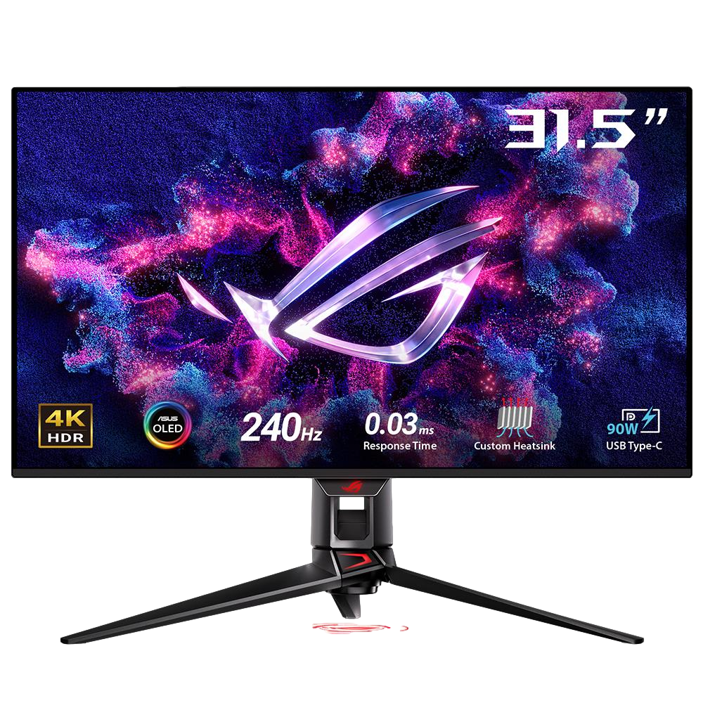 ASUS ROG Swift OLED PG32UCDM 31.5" 240Hz 0.03ms HDMI DP Type-C(90W) USB 3.2 SPDIF Adaptive-Sync AuraSync RGB HDR10 UHD OLED Gaming Monitör